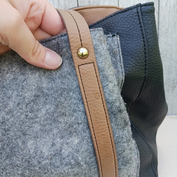 RELIC by Fossil Bailey Double Faux Vegan Leather Shoulder Purse Tote Bag Handbag - Picture 7 of 11